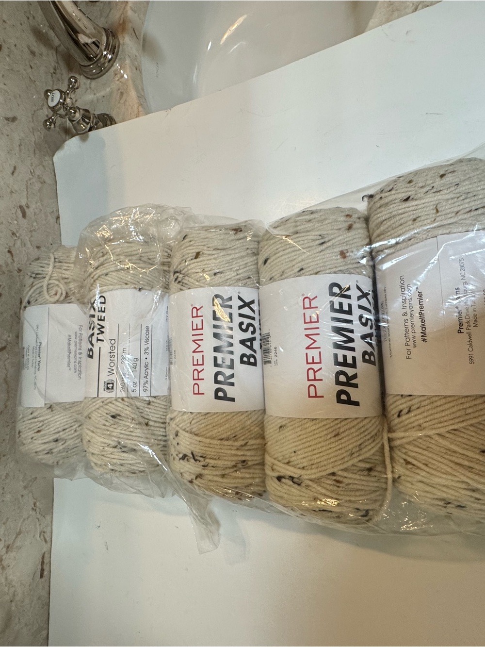 Premier basix. Lot of 5. Cream tweed